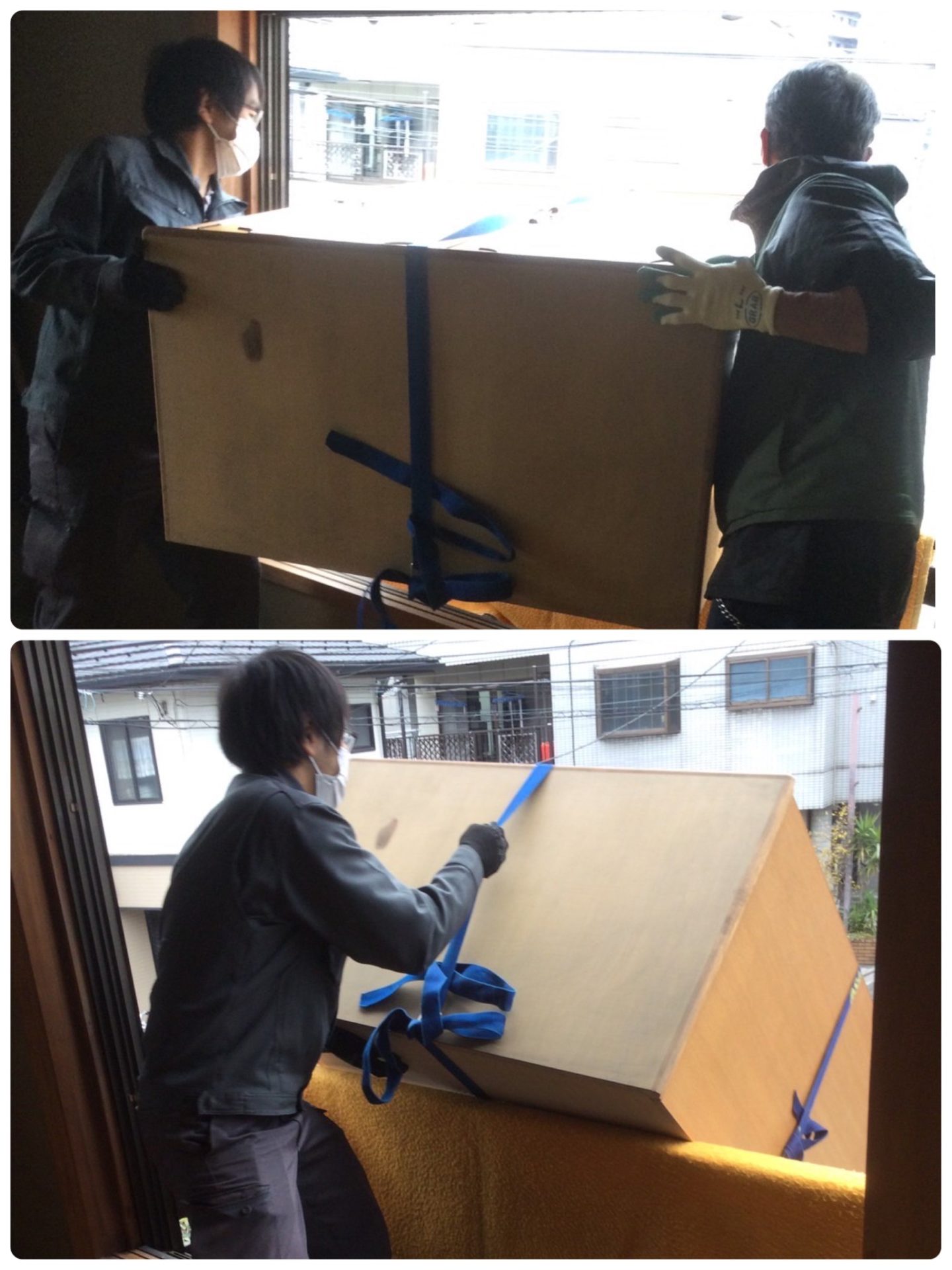 埼玉県　朝霞市　幸町　戸建て　窓からの搬出　家具　大きい家具　回収